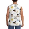 thumbnail image 4 of Bingfone Cute Cat Pattern Men's Tank Tops Workout Sleeveless Tee Shirts Running Beach Tanks for Men-Small, 4 of 7