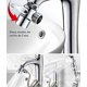 thumbnail image 3 of Juego de cabezal de ducha para lavabo de baño, ducha de mano, manguera telescópica, perfecto para lavar el cabello o limpiar el fregadero (grifo no incluido) (plata) Sailing  Electrónica, 3 of 5