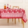 thumbnail image 2 of Hand Block Printed Table Cover - Exquisite Design, Premium Cotton Fabric, Perfect for Dining and Decor, Dining Table Linen Color Cherry Red 16 Seater 72 x 190 Inches Rectangle, 2 of 8