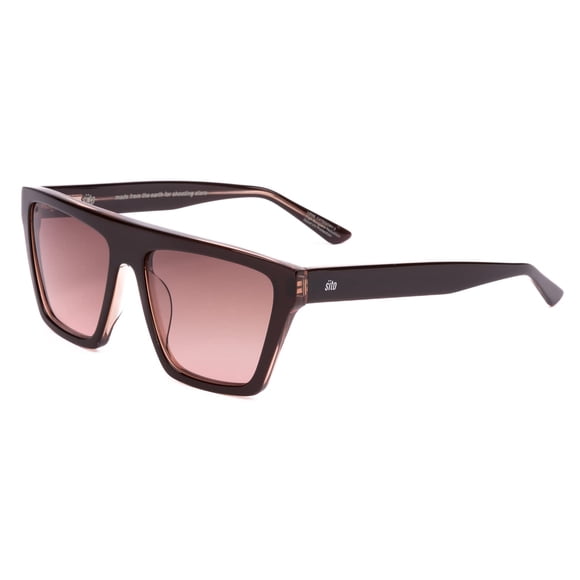 SITO SHADES Bender Gafas de Sol Shield Crystal Rose/Gris Rosa Degradado para Mujer Diseñador Retro Festival Concierto UV 100