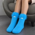 thumbnail image 3 of WXLWZYWL Womens Fuzzy Crew Socks, Cute Novelty Monster Socks, Warm Cozy Winter Sleep Socks for Girls Teens, 3 of 5