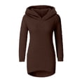 thumbnail image 7 of FYDUU Hoodies for Women Solid Color Knit Hoodie Sweaters Cozy Sweatshirt Casual Long Sleeve Pullover Tunic Tops Fall Winter Outfits, 7 of 7