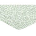 thumbnail image 3 of Sweet Jojo Designs Sunflower Green and White Fitted Crib Sheet, 3 of 6