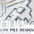 thumbnail image 4 of Rugking Hallway Rug 2X6 Area Rug Moroccan Grey Modern Geometric Mat Contemporary Soft Rug Indoor Door Mat Non Slip Carpet Kitchen Bedroom Dining Room, 4 of 6