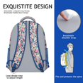 thumbnail image 5 of Pioneer Flower Backpack for School,Cute School Bag,Schoolbag with Adjustable Shoulder Straps & Padded Back,15.3"x11"x6.7", 5 of 6