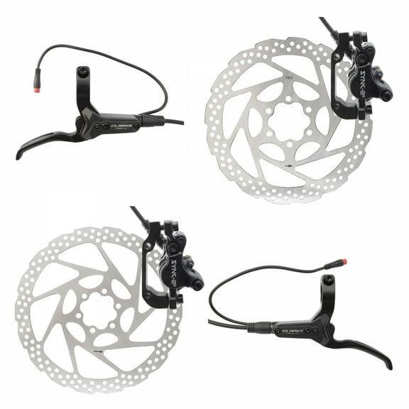 Clarks SYNC-2E Hydraulic Brake Pair Post/IS Mount 180/160mm Mineral Oil
