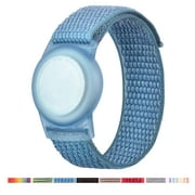 YUNOVA Kids Wristband for AirTag, Nylon Watch Band GPS Tracker Holder Protective Case Compatible with Apple Air Tag, Adjustable Anti-lost Bracelet for Toddler Baby Children Elders