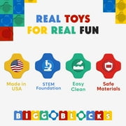 BiggoBlocks Jumbo Cardboard Building Blocks for Kids Ages 3-8, Indoor & Outdoor Play, Large Blocks (96 Pieces)