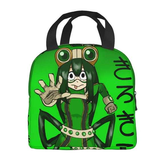 My Hero Academia Tsuyu Asui Lunch Bag Tote Bag Insulated Lunch Box Picnic Beach Fishing Work