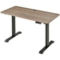 thumbnail image 2 of Vinsetto Electric Height Adjustable Standing Desk with 54" Desktop, Sit Stand Home Office Desk with Memory Button Control and Anti-Collision System, Teak/Black 54" L, 2 of 9