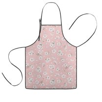 Pioneer Flower Floral Print Pattern Kids Aprons for Girls and Boys,Adjustable Neck Strap Toddler Aprons for Kids Cooking Baking