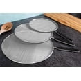 thumbnail image 2 of Grease Splatter Screen For Frying Pan Cooking - Stainless Steel Splatter Guard Set of 3-8", 10" and 11" inch - Super Fine Mesh Iron Skillet Lid- Hot Oil Shield to Stop Prime Burn (3, 8", 2 of 6
