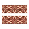 thumbnail image 2 of Mediterranean Bench Cushion Set of 2, Repetitive Pattern of Azulejo Inspired Floral Motifs, Standard Size Foam Pad and Decorative Cover, Vermilion Indigo, by Ambesonne, 2 of 4