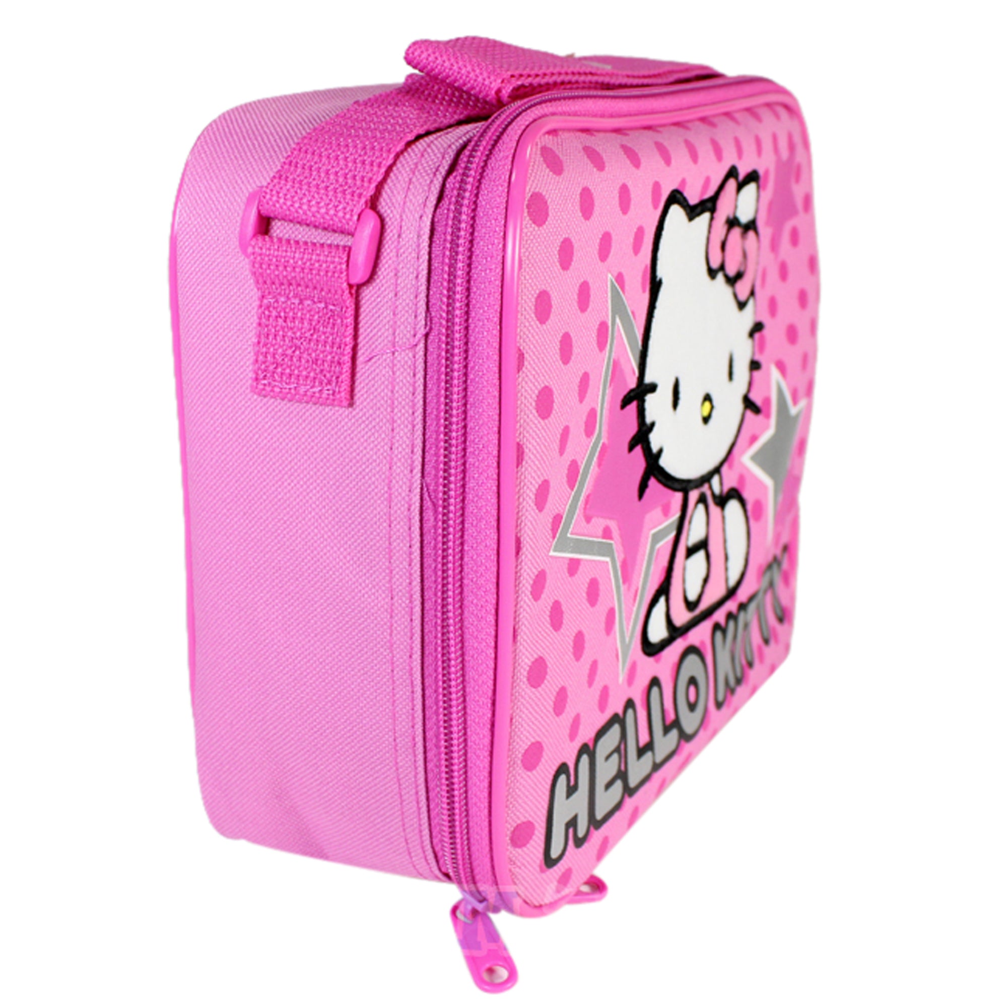 Lunch Bag - Hello Kitty - Pink Star and Dots New Case Girls Gifts Licensed 81401 - image 2 of 4