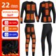 thumbnail image 3 of Conjunto de ropa interior con calefacción de 22 zonas para hombre y mujer, traje de invierno con calefacción, pantalón térmico para motocicleta con alimentación eléctrica por USB, 3 of 5