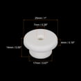 thumbnail image 2 of 6Pcs T Type Rubber Grommet Mount Dia 17mm ID 7mm H 14mm Seal Protection Flexible Hole Plugs White, 2 of 5