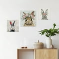 thumbnail image 4 of AXXPosters Unframed Easter Bunny Canvas Wall Art Cute Rabbit Poster with Flowers Animal Painting Watercolor Prints Nursery Girls Baby Wall Decor Easter Gifts, 4 of 6