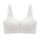 thumbnail image 4 of Gibobby Brasier Deportivo con Cierre Frontal Ropa interior fina deompleta para mujer, sujetador deportivo inalámbrico con botón frontal de sujetadores de talla grande(Blanco,36/80C), 4 of 5