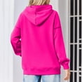 thumbnail image 5 of KDDYLITQ Womens Sweatshirts Fleece Long Sleeve Hoodies Y2k Hooded 2025 Pullover Tops Trendy Comfy Warm Sweatshirt with Pocket Hot Pink M, 5 of 5