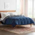 thumbnail image 3 of Rest Haven 250 Fill Power Blue Solid Print Alternative Down Comforter, Oversized King, 3 of 14