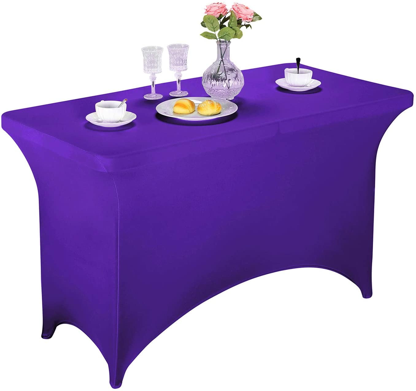 Tuydeen Purple spandex fit elastic table cover Walmart Canada