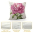 thumbnail image 4 of JEUXUS  Throw Pillow Cover Vintange Flower Pattern Peony Floral Square Decorative Throw Pillow Cushion Case for Home Couch Living Room Bed Sofa Car Pillowcase, 4 of 5