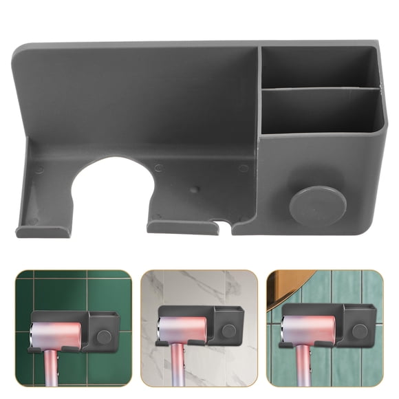 BRIGHTFUFU Soporte Moderno Negro Para De Cabello Con Estante De Almacenamiento