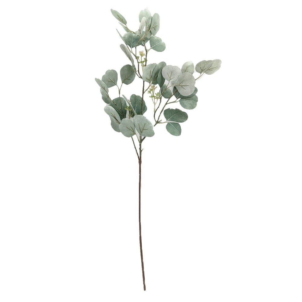 Mainstays Artificial Green Round Leaf Eucalyptus Stem, 34in Tall Floral