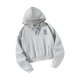 thumbnail image 5 of Sudadera con capucha para mujer, sudaderas con capucha de moda, sudadera recortada de manga larga con estilo suave y elegante para caminar L, 5 of 8