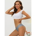 thumbnail image 4 of Unique Bargains Women's No Show Stretch Underwear Invisible Brief Panties S Gray, 4 of 6
