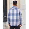 thumbnail image 4 of COOFANDY Mens Flannel Shirts Long Sleeve Lightweight Plaid Shirt Casual Button Down Shirts Jacket, 4 of 6