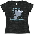 thumbnail image 3 of Inktastic Save the Chubby Mermaids with Cute Manatees Women's T-Shirt, 3 of 5