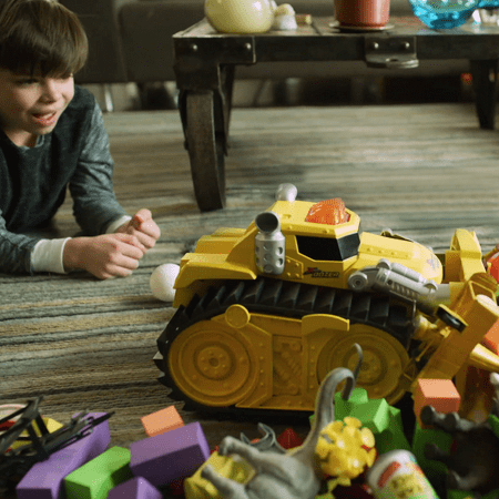 Xtreme Power Dozer - Motorized Extreme Bulldozer Toy Truck for Toddler Boys & Kids Who Love Construction ToysPlow Through Dirt, Toys, Wood, Rocks-Indoor & Outdoor Play-Spring Summer Fall Winter