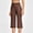 Coffee, variant on Zedker 15"/18"/21"/27" Capri Pants for Women High Waist Stretch Women's Golf Capris for Summer with Pockets Work Casual Green Size S-XXL