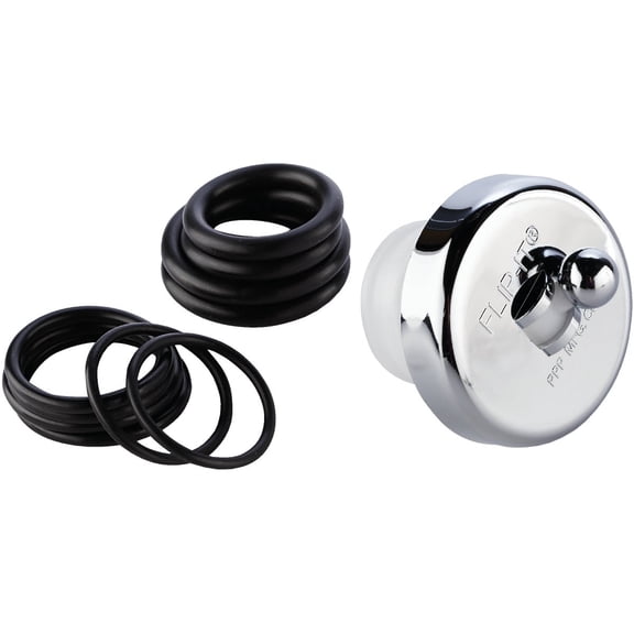 Whedon Products Flip-It Bathtub Drain Stopper - Chrome Finish, Multicolor