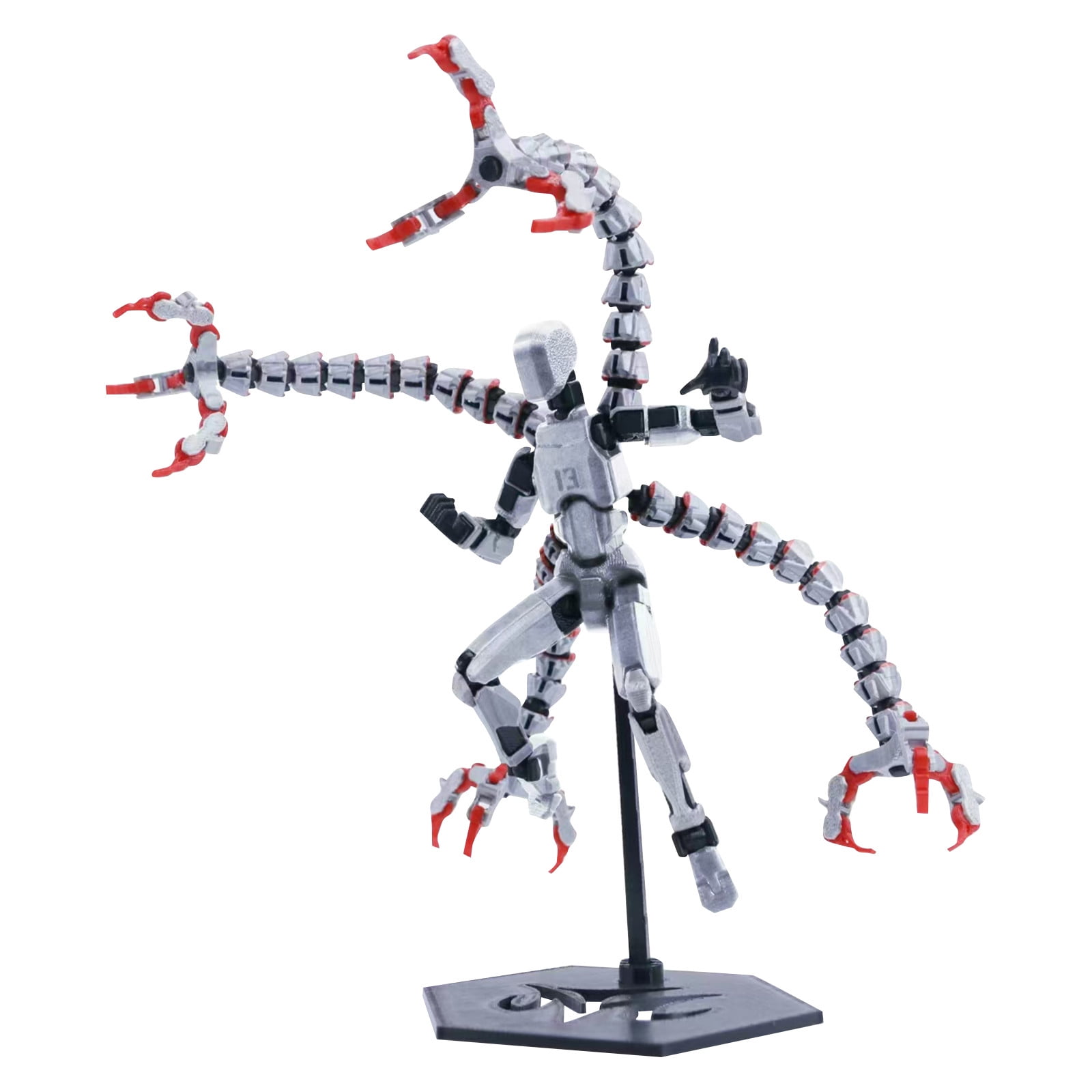 T13 Action Figure Assembled, Multi-Colored Titan 13 Action Figure Set with Weapons, 3D Printed T 13 Lucky Robo Dummy Nova 13 Action Figures (Multicolor)