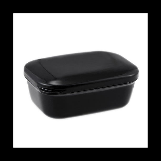 Filtro Sello Viaje Imprimible Jabonera Jabonera Organizador con Tapa - Negro