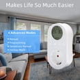 thumbnail image 2 of Labymos Digital Thermostat Outlet Plug 16A Outlet Socket Temperature Controller 5+1+1 Six Periods & Heating and Cooling Mode with Touch Button LCD Screen for Fan Heater Radiator AC Air Conditioner, 2 of 8