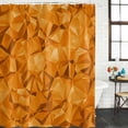 thumbnail image 2 of Orange Geometric Shower Curtain, Waterproof Shower Curtains for Bathroom, Modern Luxury Aesthetic Abstract Motifs Washable Fabric Bathtub Curtain Set Bath Decor with 12 Hooks 48"x72", 2 of 8