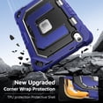 thumbnail image 5 of Case for iPad 11th/10th Gen 11/10.9 inch 2025/2022, Military Grade Shockproof Cases with Pencil Holder Shoulder Strap Screen Protector, Navy Black, 5 of 8