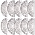 thumbnail image 4 of 10 transportadores de plástico para matemáticas, herramientas de medición de ángulos de 180 grados para estudiantes., 4 of 7