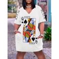 thumbnail image 1 of Lovelywholesale Plus Size Poker Letter Print Dress, 1 of 2