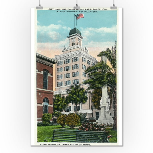 Tampa Florida City Hall And Court House View 24x36 Giclee Gallery Print Wall Decor Travel Poster Com - Nauvoo House Home Goods And Decor Tampa Florida City Hall And Court House View 24x36 Giclee Gallery Print Wall Decor Travel Poster Com - Nauvoo House Home Goods And Decor