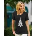 thumbnail image 3 of Tstars Women's Distressed Christmas Tree Xmas Party Holiday T-Shirt, 3 of 5