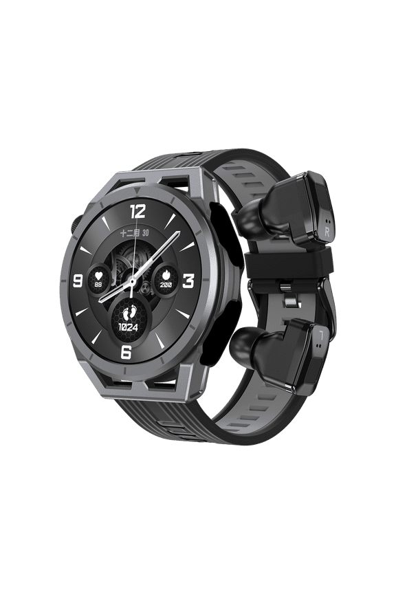 Smartwatch TWS Earphones 2-in-1 Fitness Tracker 1.53-inch Multiple Sports Modes Make/Answer Calls Message Notifications IP67 Waterproof