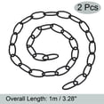 thumbnail image 2 of Uxcell 3.2mm Thick 1m Long Pendant Light Fixture Chains Black 2 Pack, 2 of 5