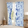 thumbnail image 3 of Castle Fairy 2-Piece Personalized Initial Letter E Love Heart Print Cartoon Bowknot Blackout Curtains (52x84 Each), Microfiber Bedroom Decor, 3 of 6