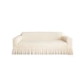 thumbnail image 2 of Stretch Textured Sofa Cover with Ruffled Skirt, 3-Seater Couch Slipcover for 75"-90" Sofa, Soft Seersucker Fabric Protector for Pets, Living Room Decor, Washable, 1PK, 2 of 6