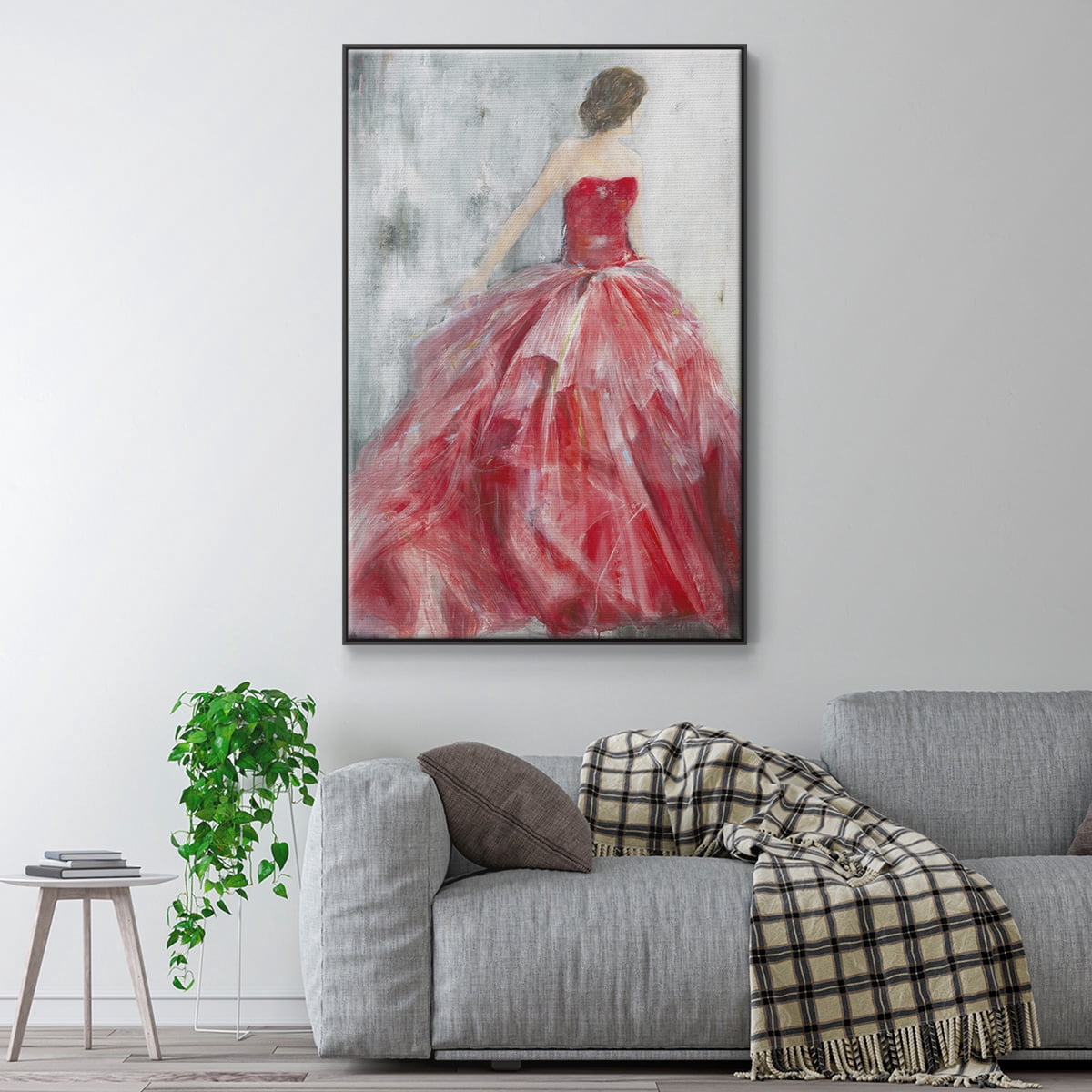 Redowa Framed Premium Gallery Wrapped Canvas - Ready to Hang - 17 x 25 - Black Floating Frame