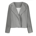 thumbnail image 4 of Wowcloth Women's Shawl Collar Jacket, Drop Shoulder Flared Button-Free Open Front Design, Casual Fashion Solid Color Long Sleeve Hoodless for Daily Wear, 4 of 6